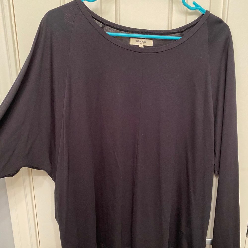 Madewell black long sleeve top